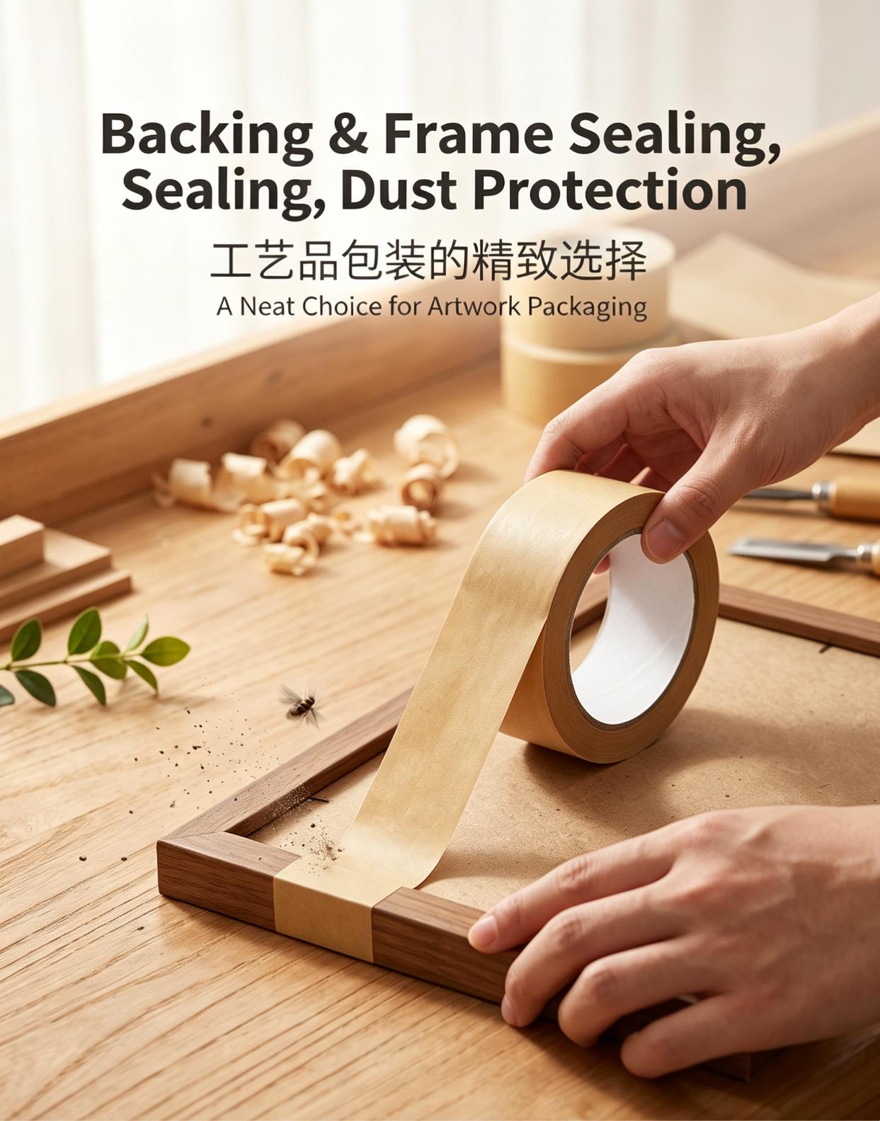 Waterproof PE Coated Self‑Adhesive Brown Kraft Paper