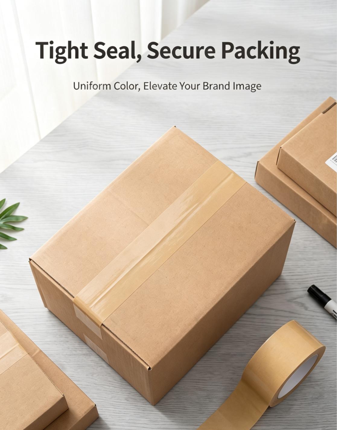 Waterproof PE Coated Self‑Adhesive Brown Kraft Paper