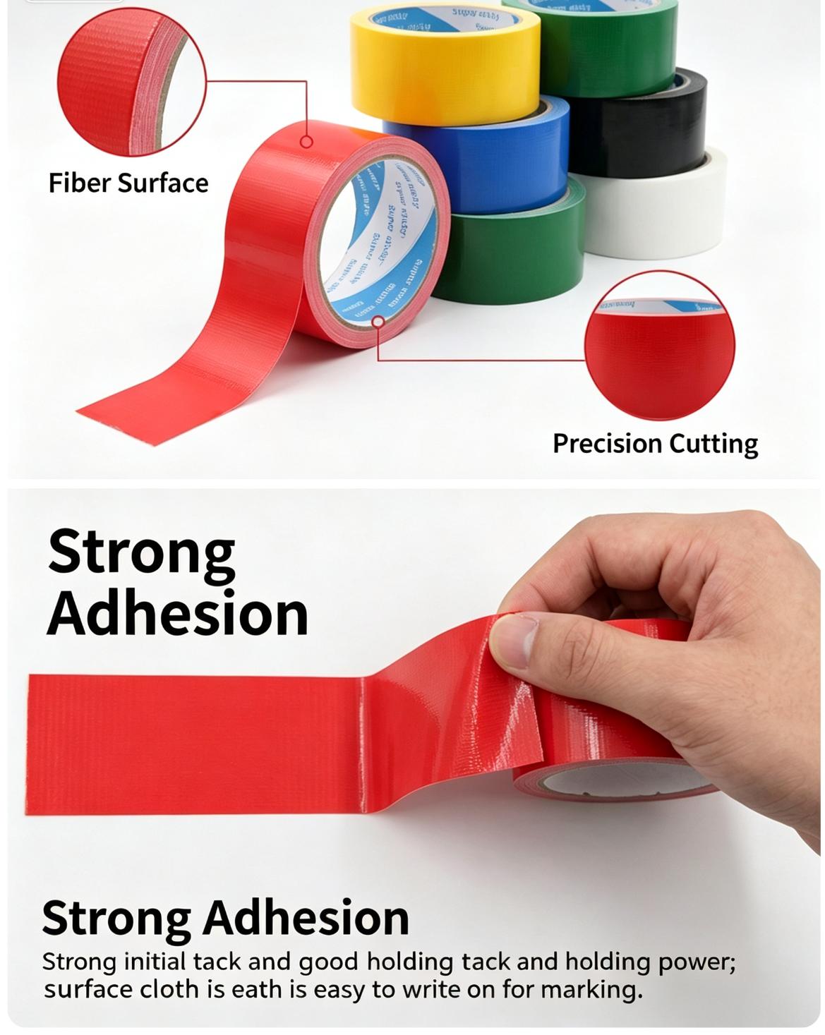 Heavy‑Duty Waterproof Gaffer Cloth Duct Tape For Sealing Repairing Bundling Construction