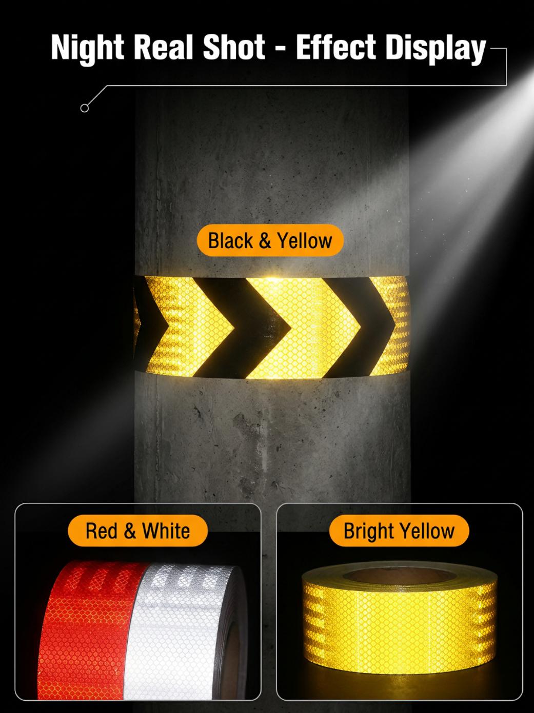 High Visibility PVC Reflective Adhesive Tape for Car Truck Trailer Safety Warning