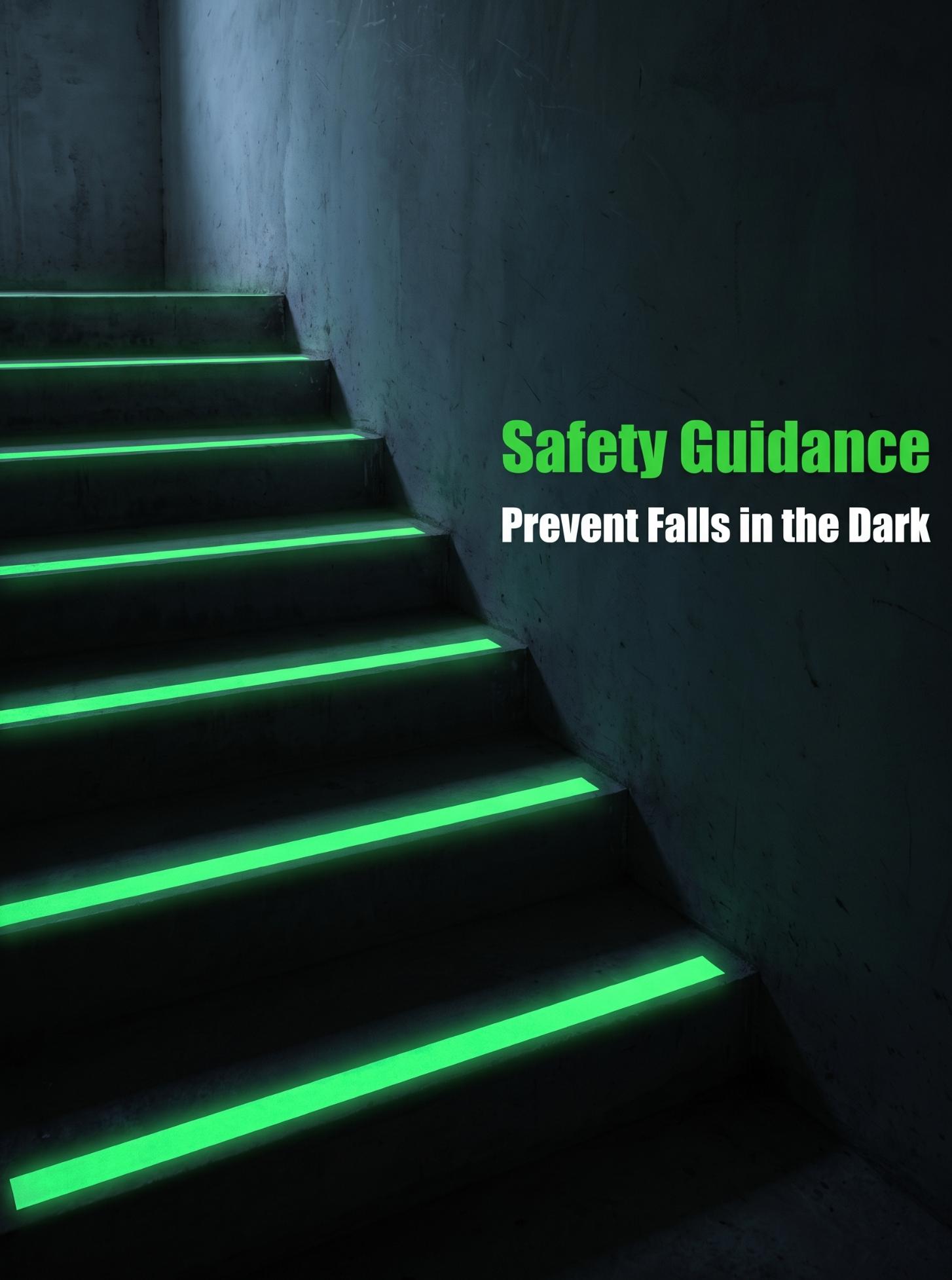 Self-Adhesive Photoluminescent Safety Warning Tape Glow in the Dark